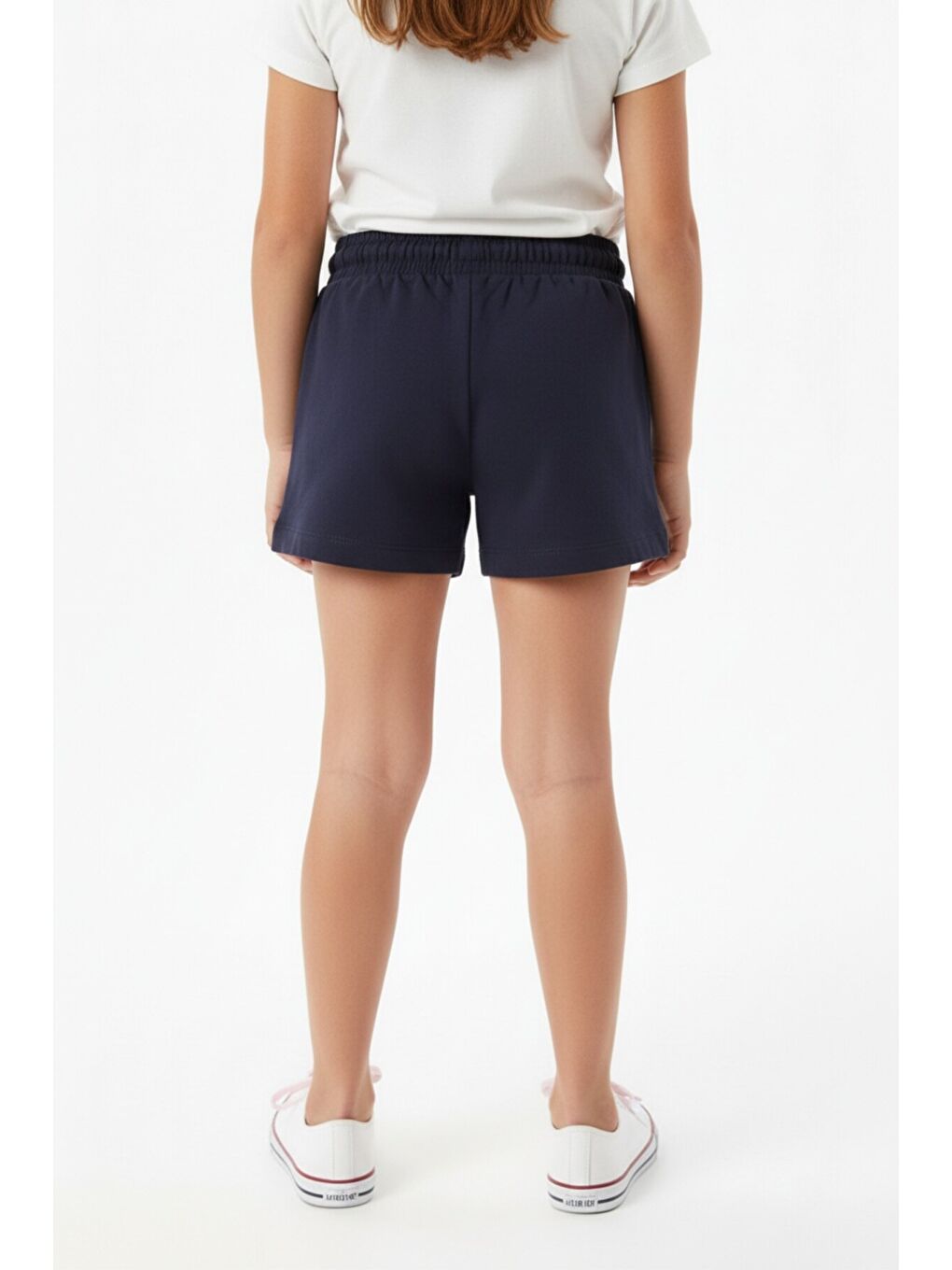 Lacivert Kız Çocuk Nakışlı Şort-3