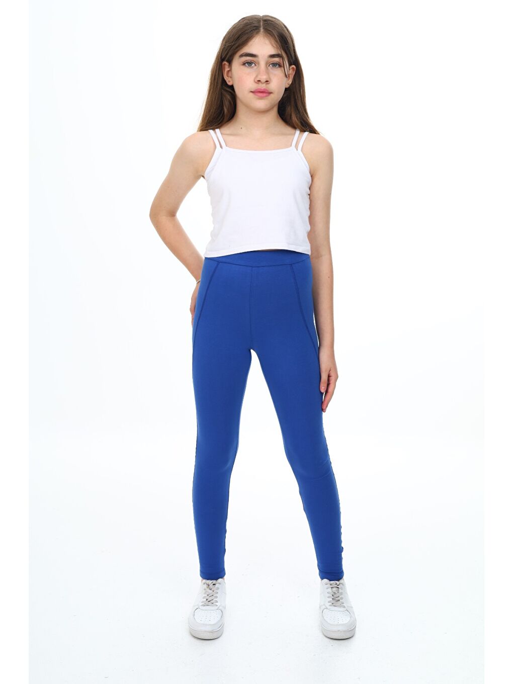 Mavi Kız Çocuk Karyoka Dikişli Tayt-1