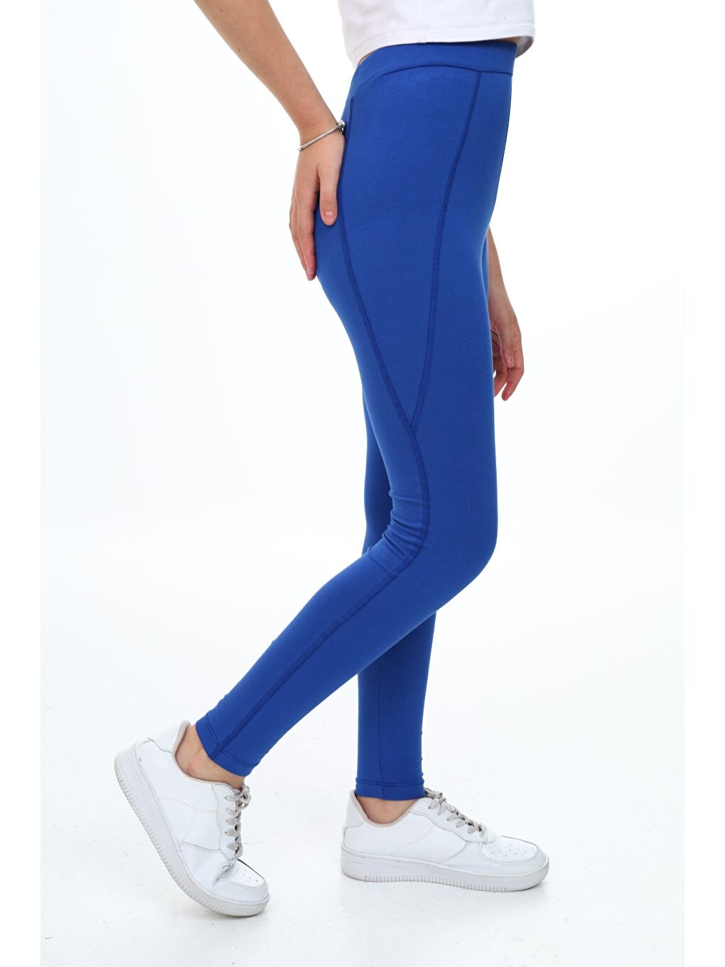 Mavi Kız Çocuk Karyoka Dikişli Tayt-4