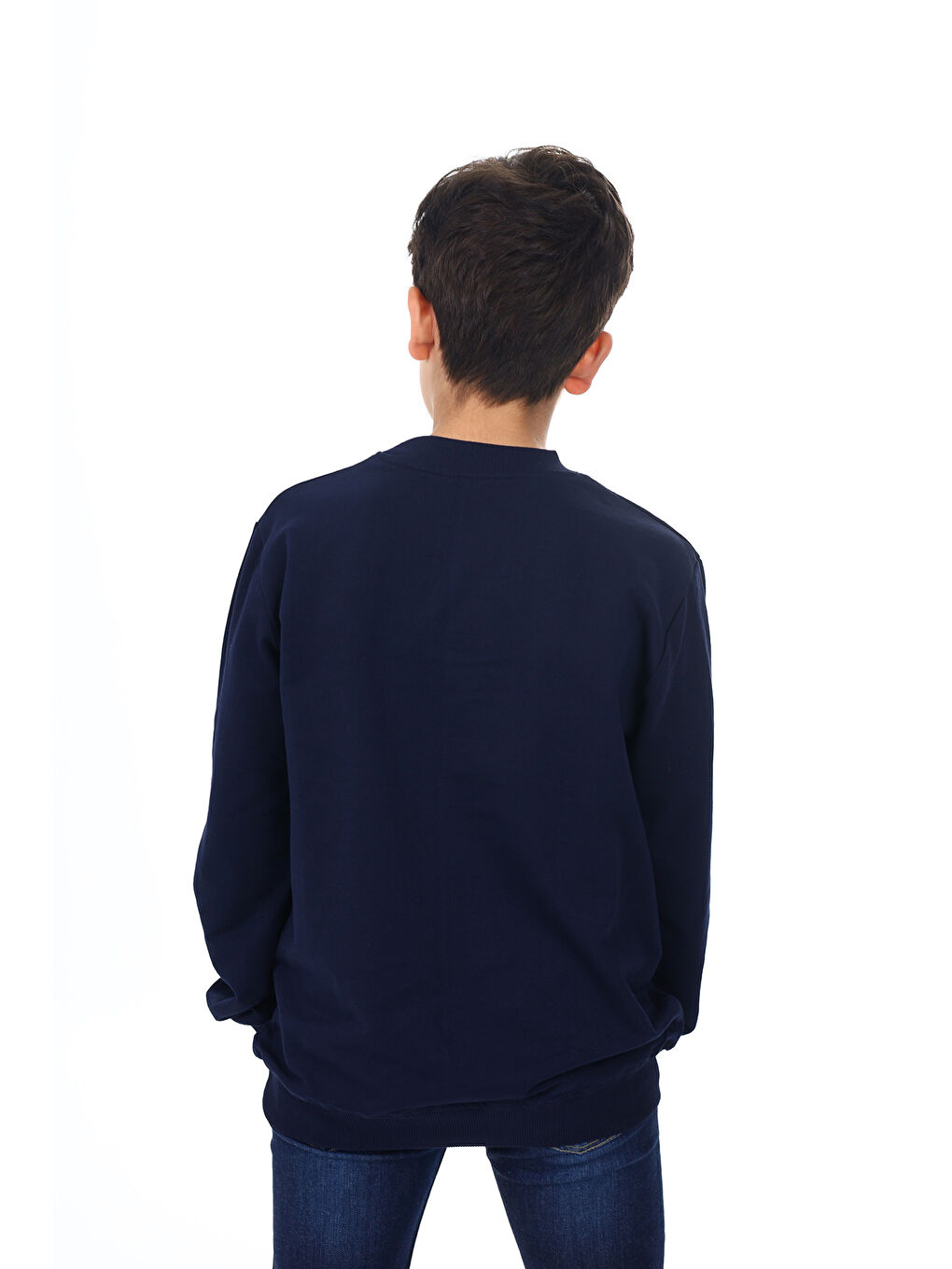 Lacivert Erkek Çocuk Armalı Sweatshırt-3