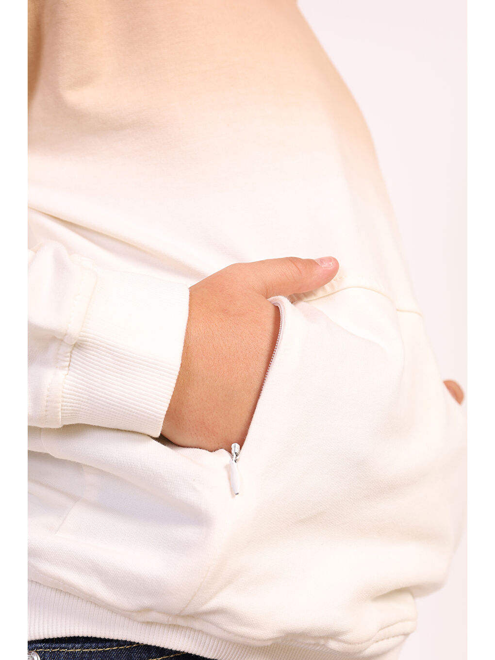 Bej Erkek Çocuk Baskılı Sweatshirt-1