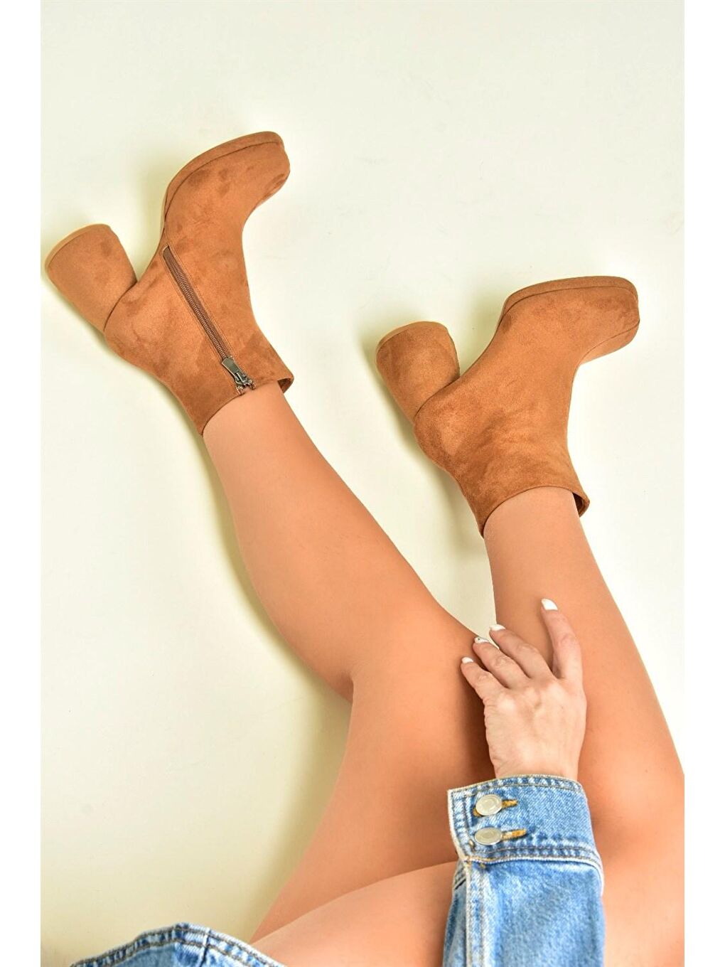 Fox Shoes Kahverengi N4040901 Taba Kadın Bot - 3