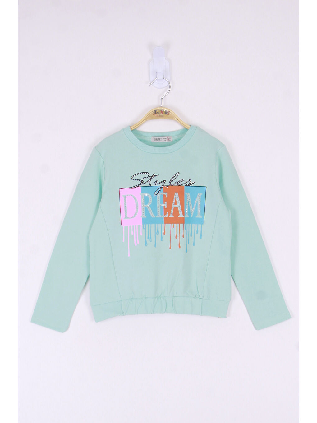 Ekru Kız Çocuk Dream Baskılı Tişört-1