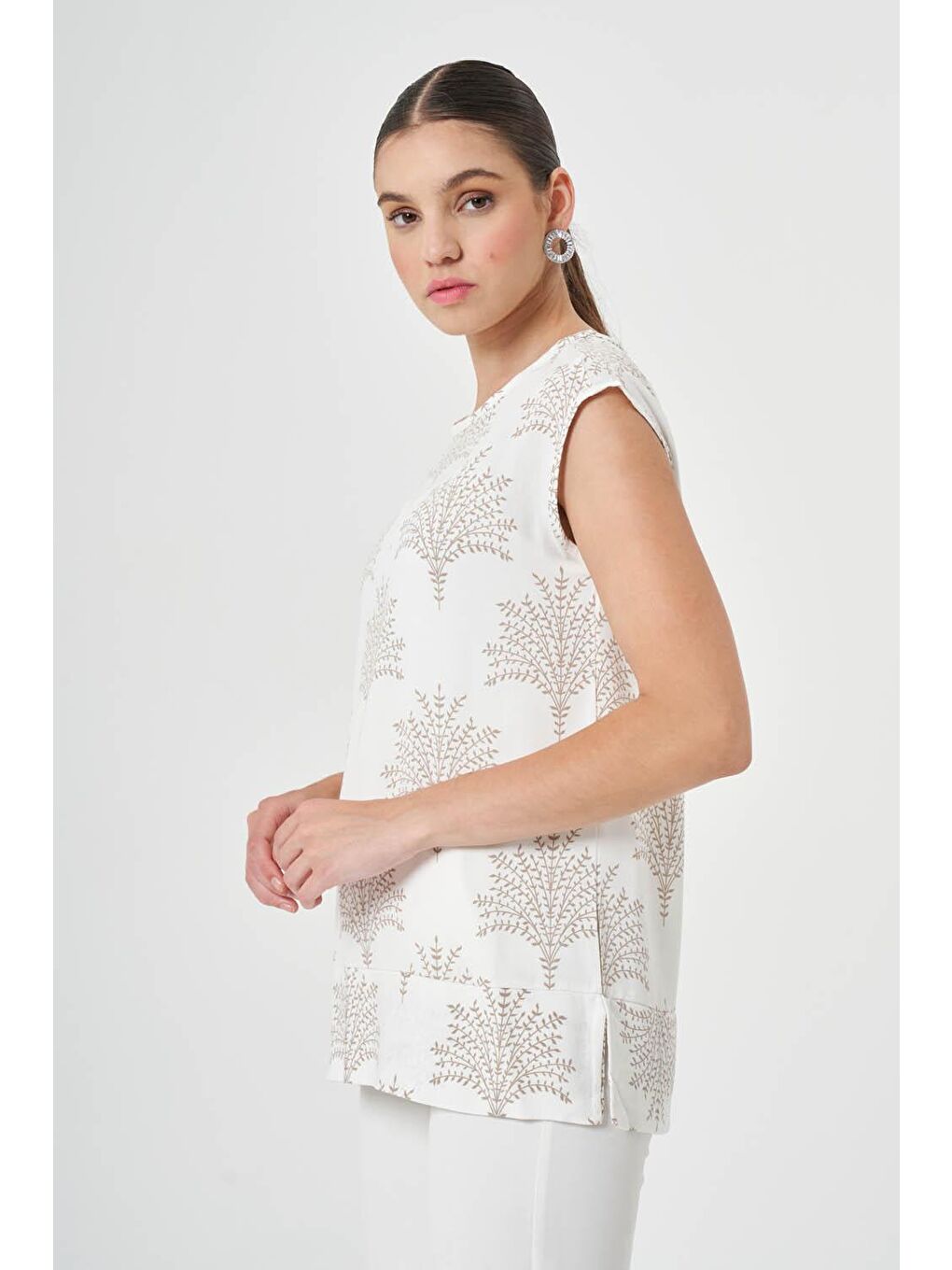 Desenli Yeşil Bluz-1