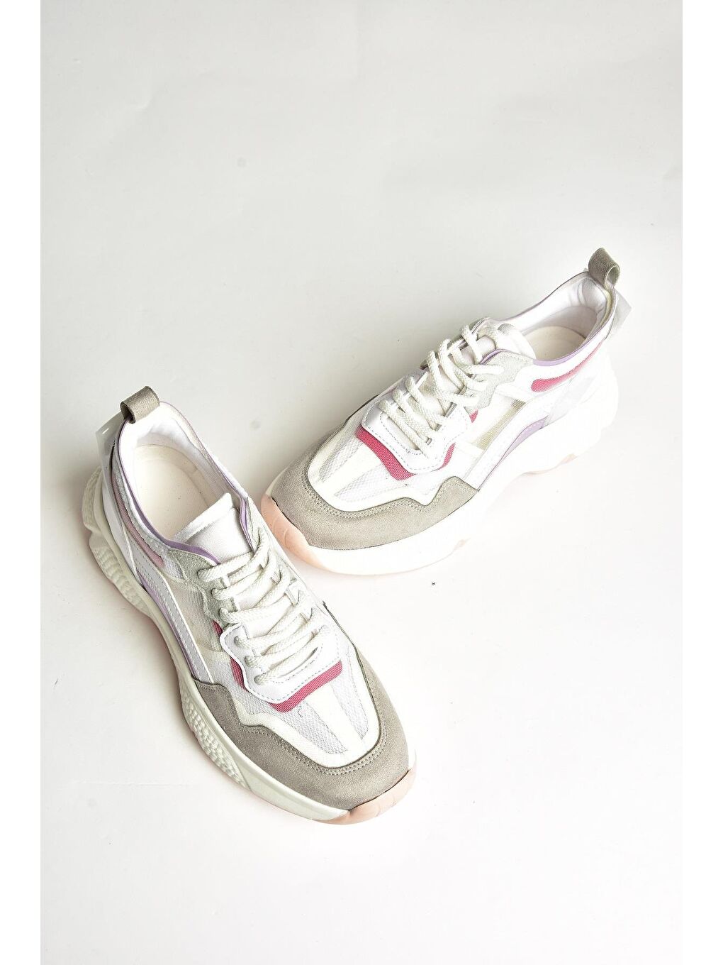 U9735682 Beyaz/Lila Kadın Sneakers-1