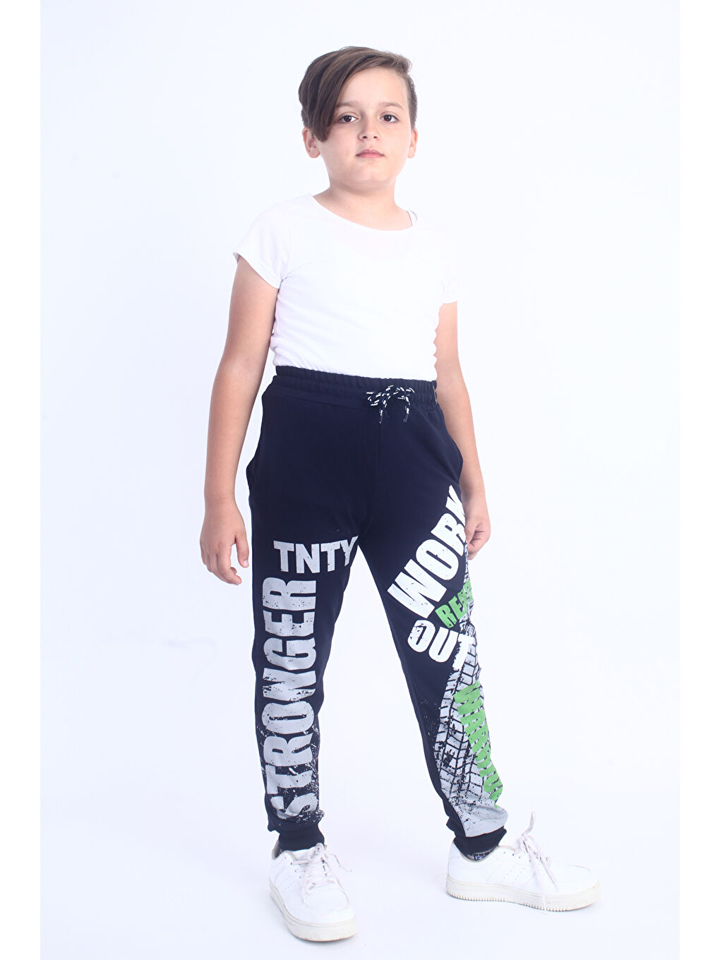 Lacivert Erkek Çocuk Stronger Tnty Baskılı Eşofman Alt