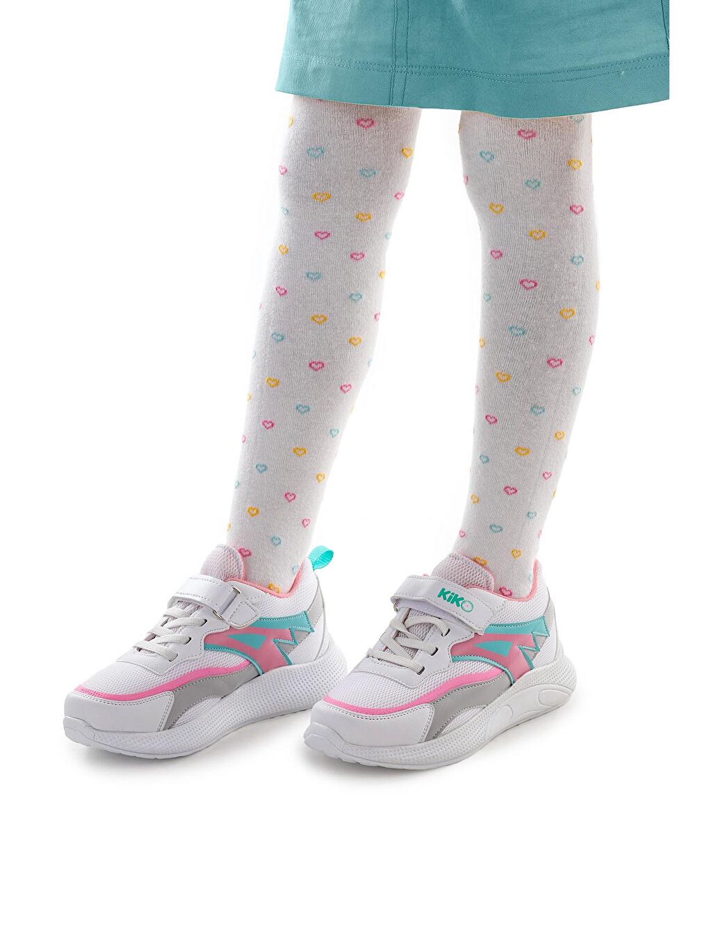 Pembe Cırtlı Fileli Kız Çocuk Spor Ayakkabı 3010-1