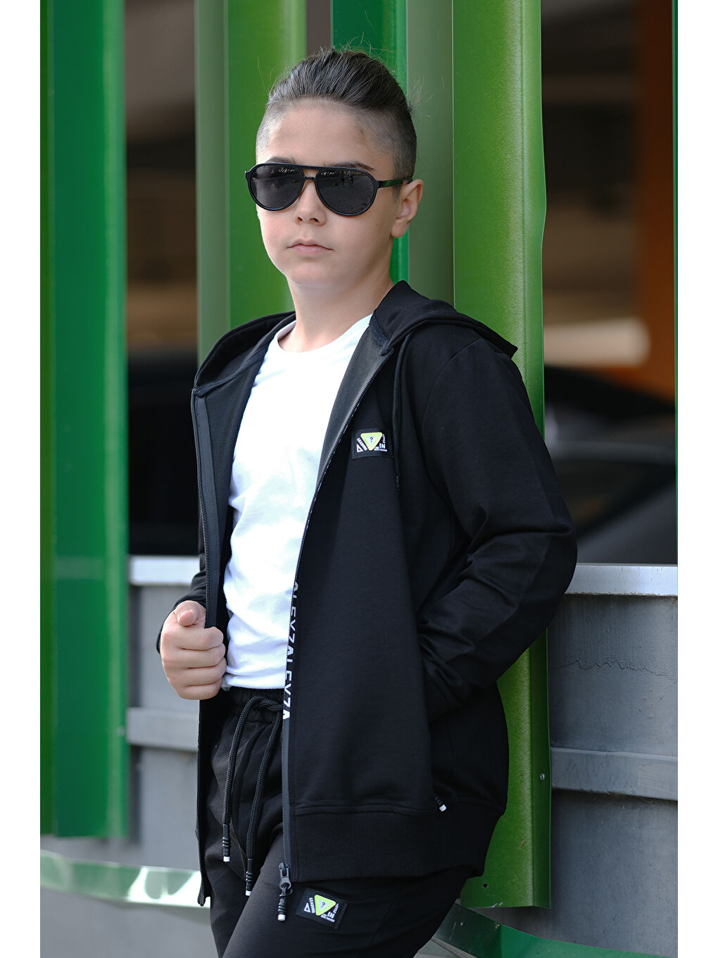 Siyah Erkek Çocuk Eşofman Takımı Alezya ESF.1520-1