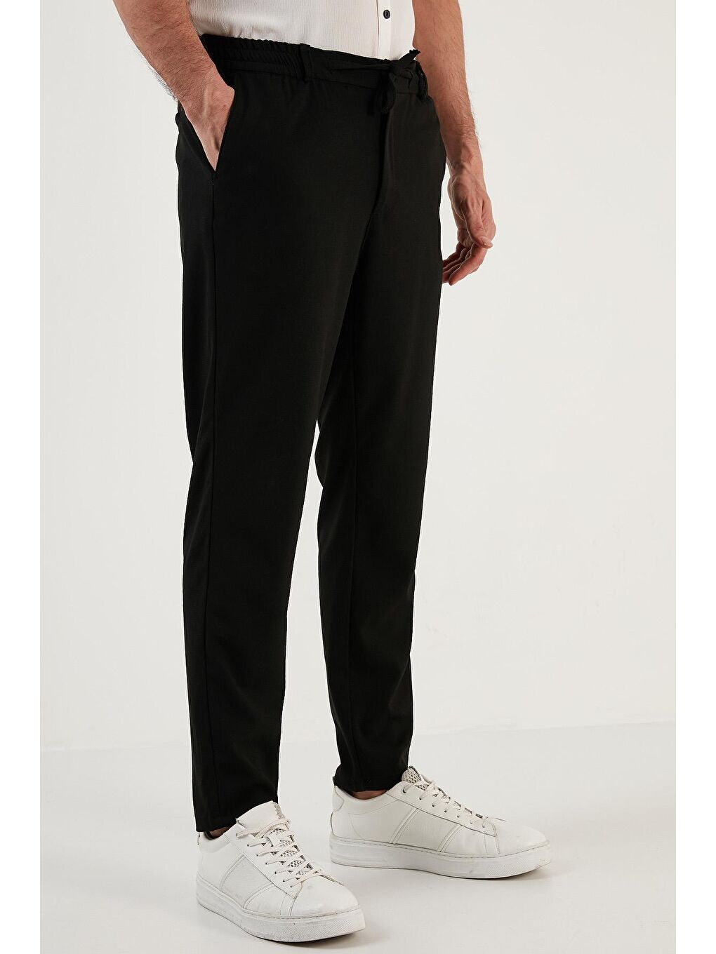 Siyah Slim Fit Normal Bel Düz Paça Erkek Pantolon 6134516-2