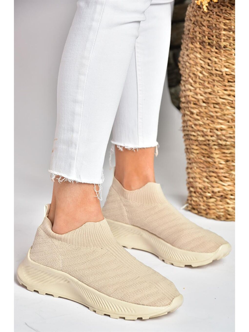 P239503304 Bej Kadın Sneakers-3