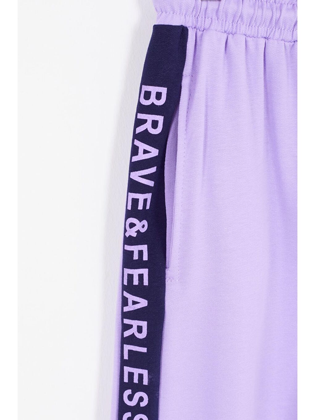 Lila Şerit Yazılı Payetli Kız Çocuk Eşofman Takımı 17131-3