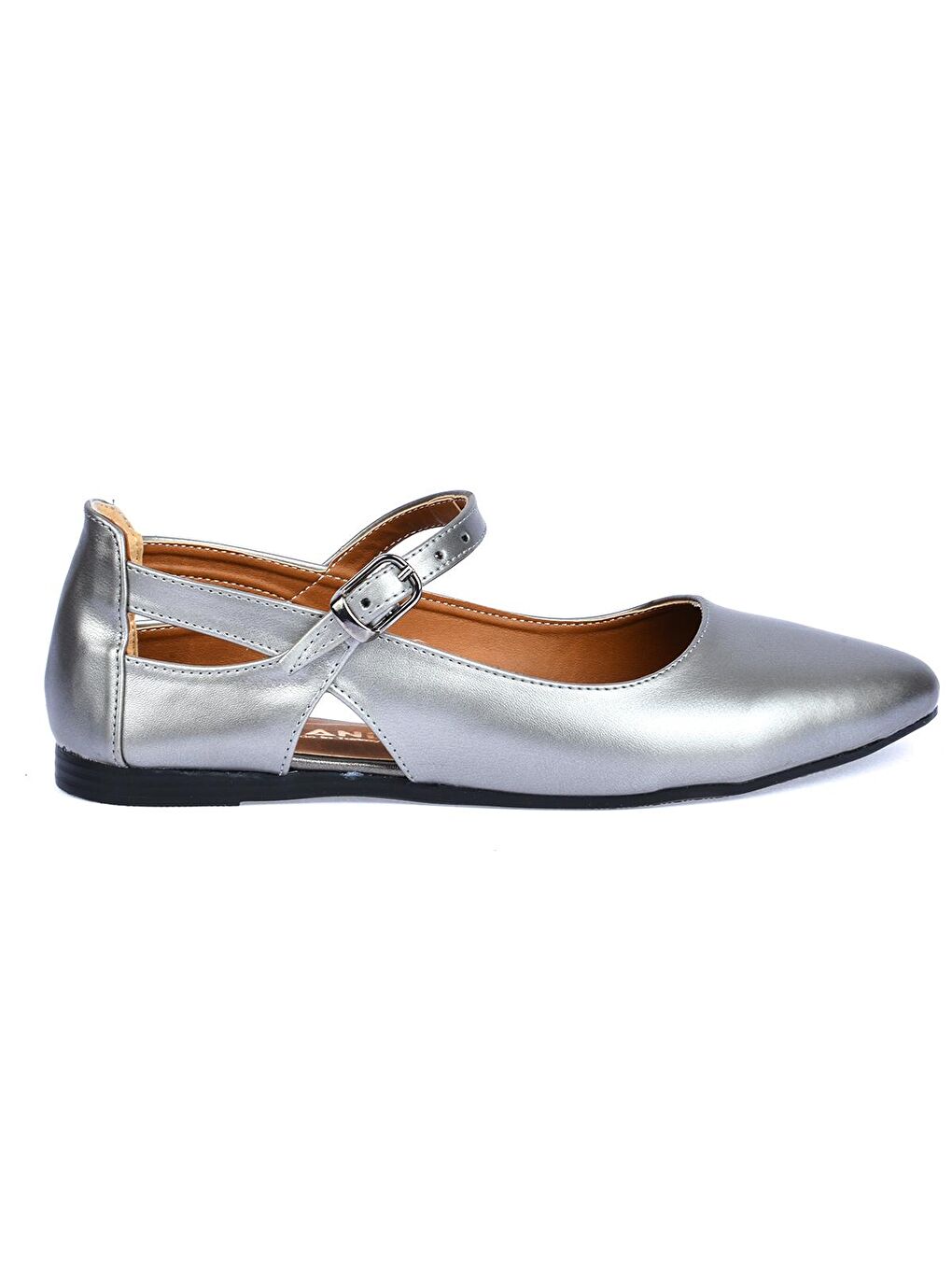 Bej Cilt Sandalet Kadın Babet Ayakkabı 1920-201-2