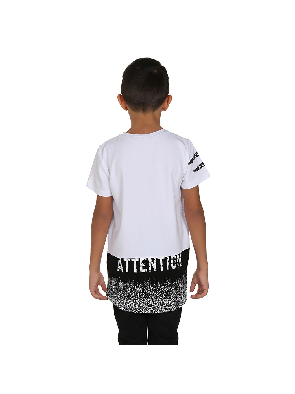 Beyaz Erkek Çocuk Tiger Nakışlı Tişört-1