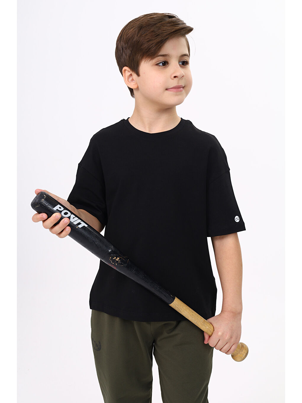 Siyah Erkek Çocuk Baskılı Tişört-4