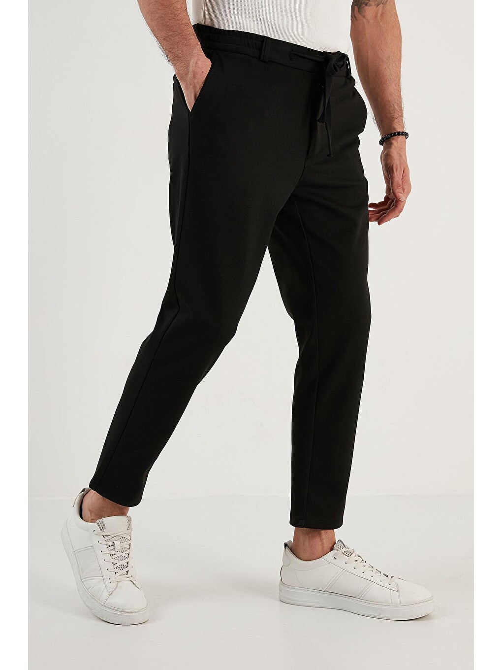 Siyah Slim Fit Normal Bel Düz Paça Erkek Pantolon 6135549-2