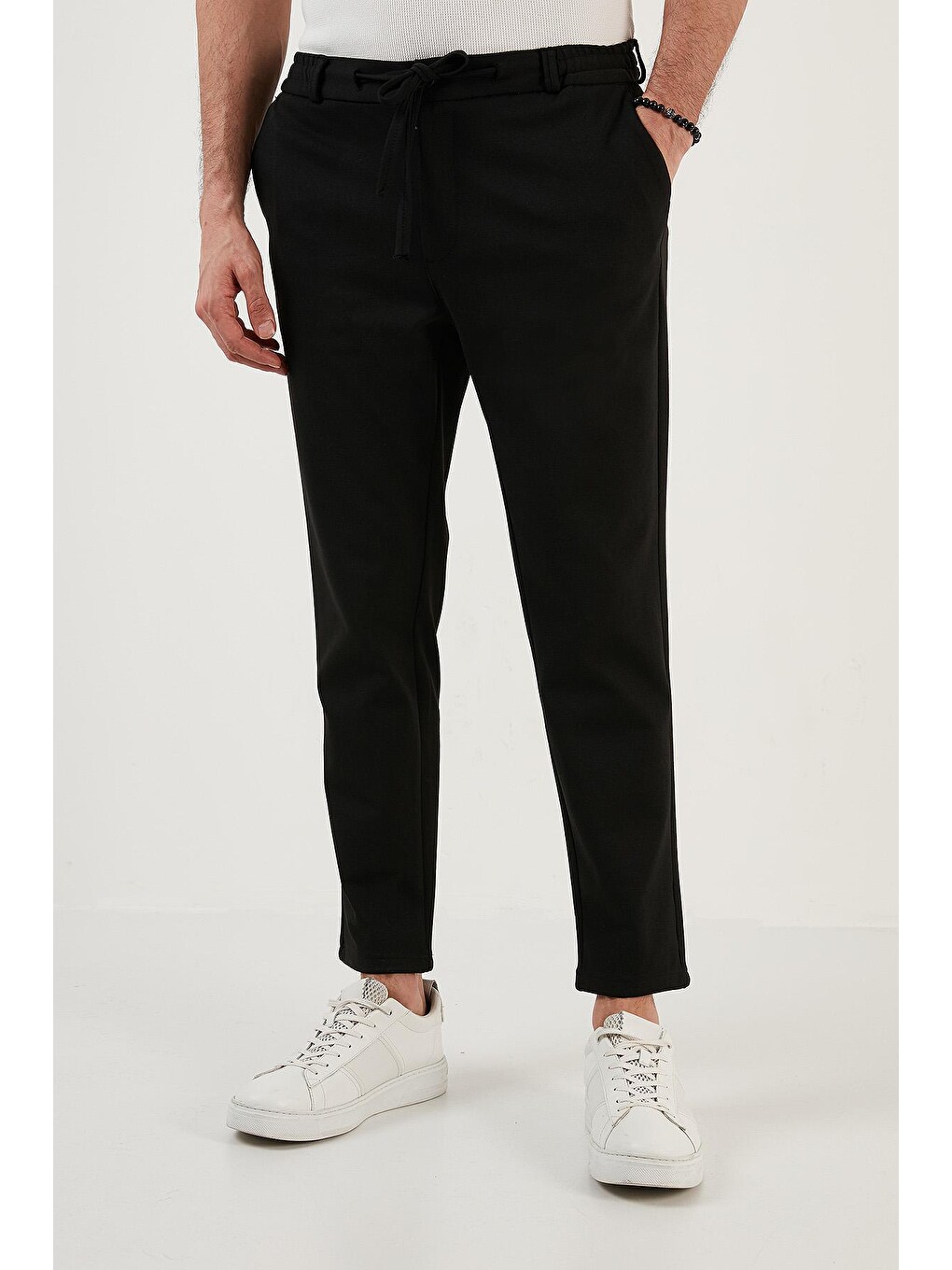 Siyah Slim Fit Normal Bel Düz Paça Erkek Pantolon 6135549-3
