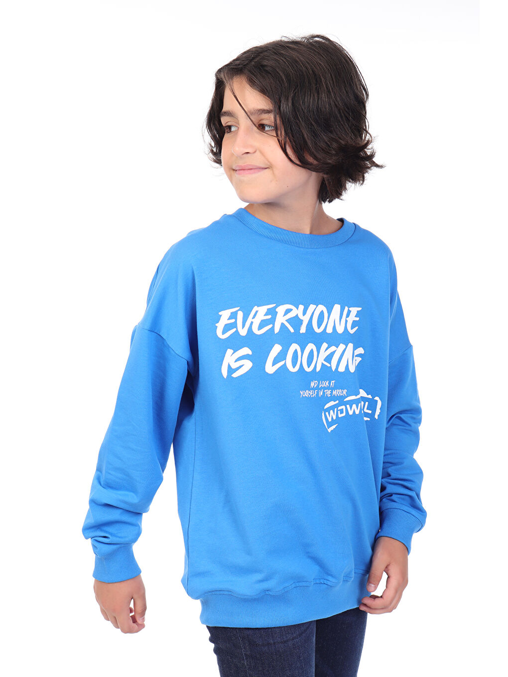 Mavi Erkek Çocuk Baskılı Sweatshirt-2