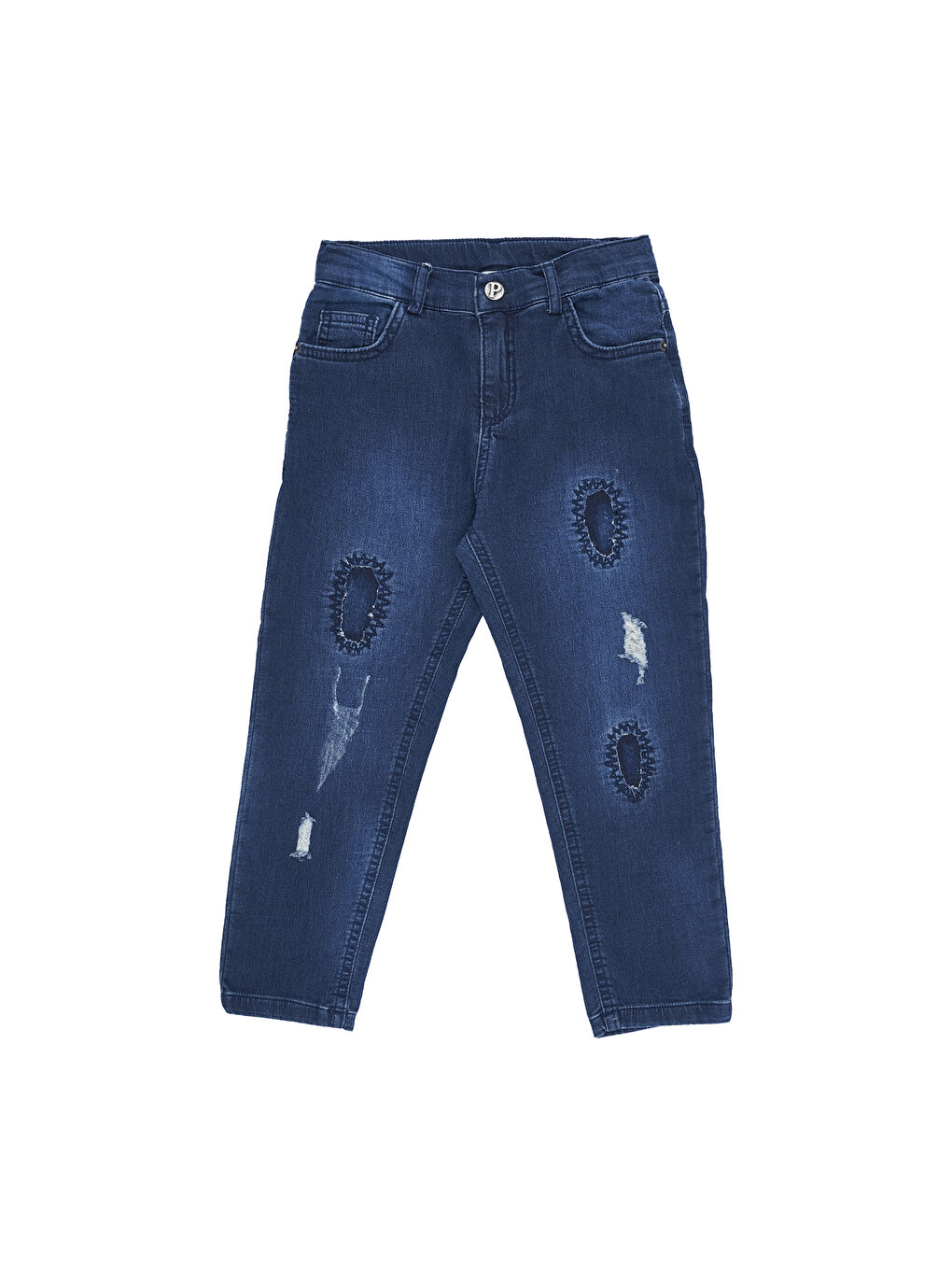 Panço Lacivert Erkek Çocuk  Yıkamalı Denim Pantolon