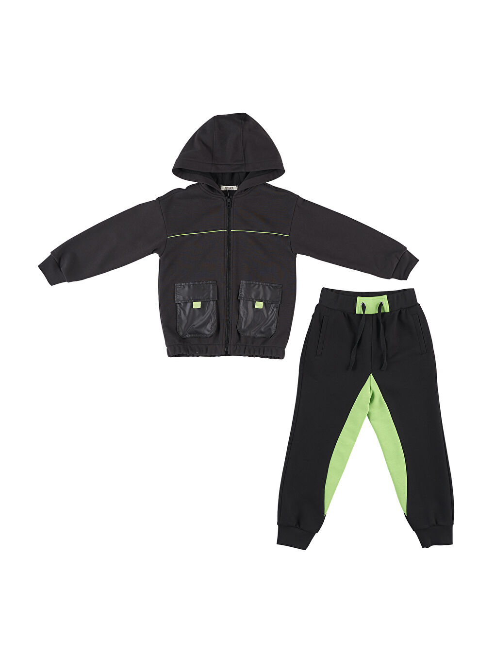 Siyah Erkek Çocuk 2'li Eşofman Takım