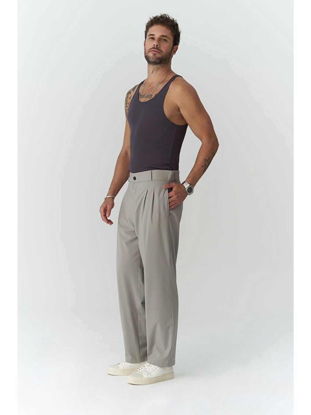 Declan  Gri Erkek Pantolon-2