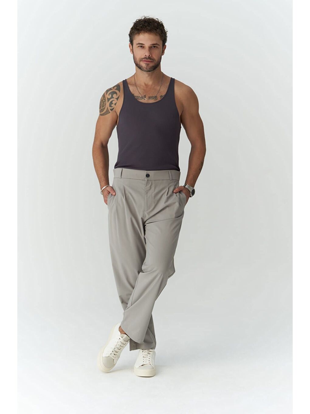 Declan  Gri Erkek Pantolon-3