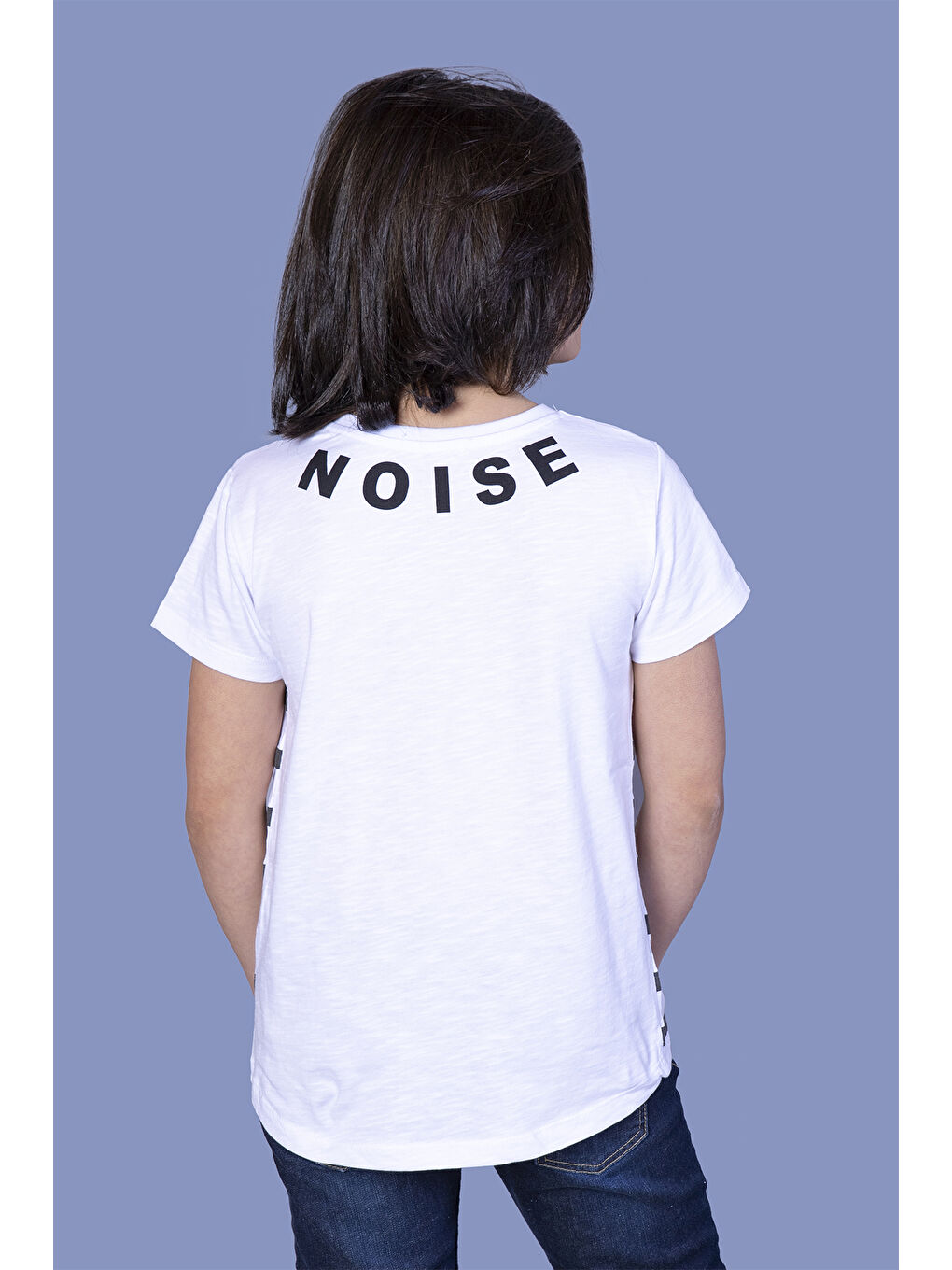 Beyaz Erkek Çocuk Youth Baskılı Tişört-1