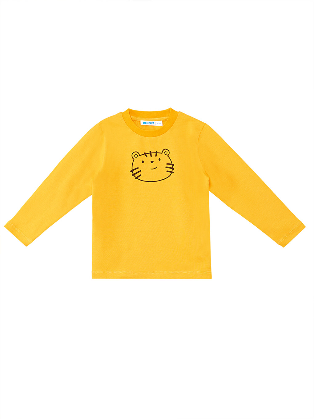 Sarı Sevimli Kedi Erkek Bebek Pantolon Takım-4