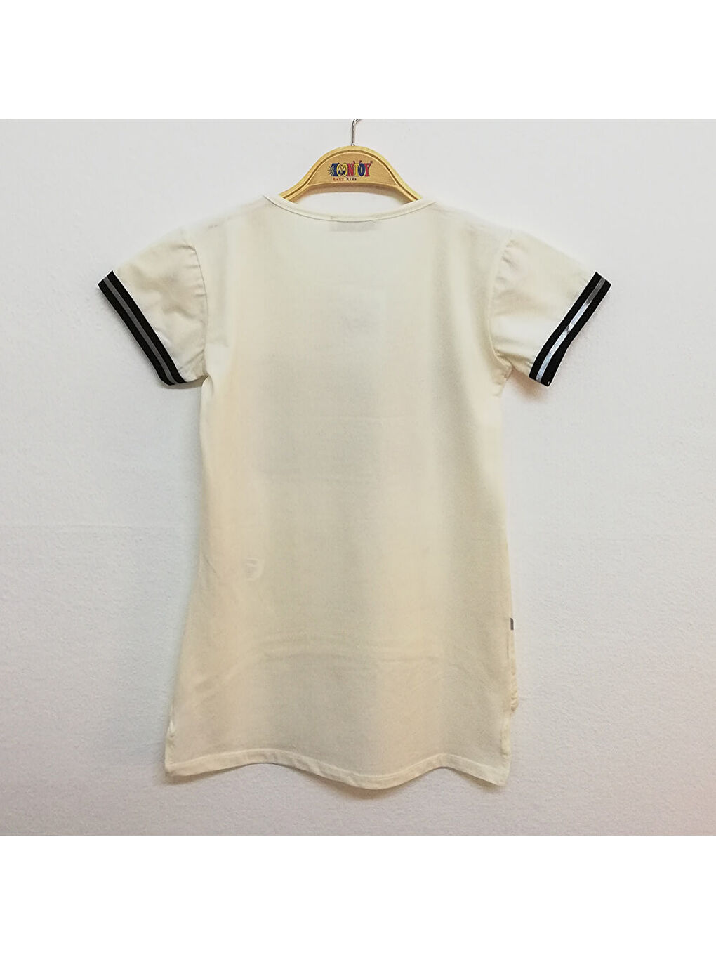 Ekru Kız Çocuk Yes Baskılı Tişört-1