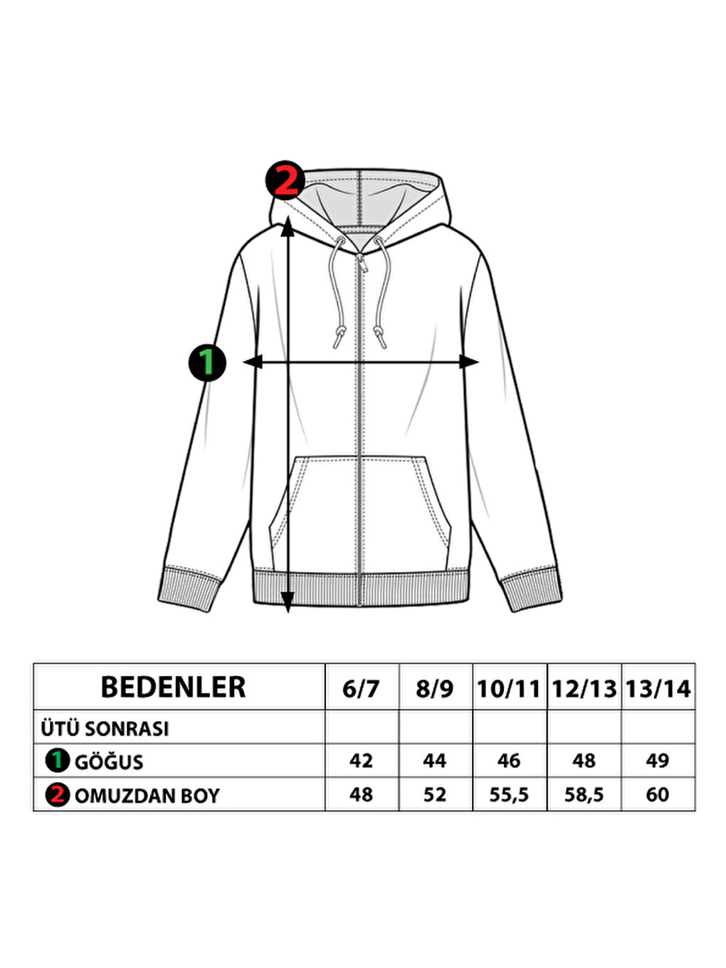Lacivert Kız Çocuk Kapüşonlu İki Yanı Cep Detaylı Baskılı Fermuarlı Sweatshırt-3