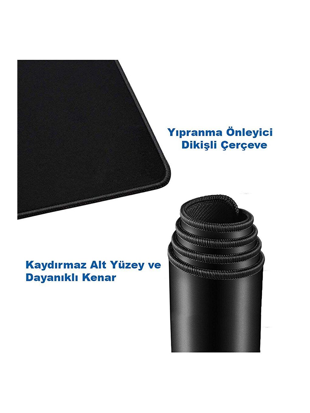 Black Deer Siyah Professional Kaydırmaz Mouse Pad 35*28cm Dikişli - 4