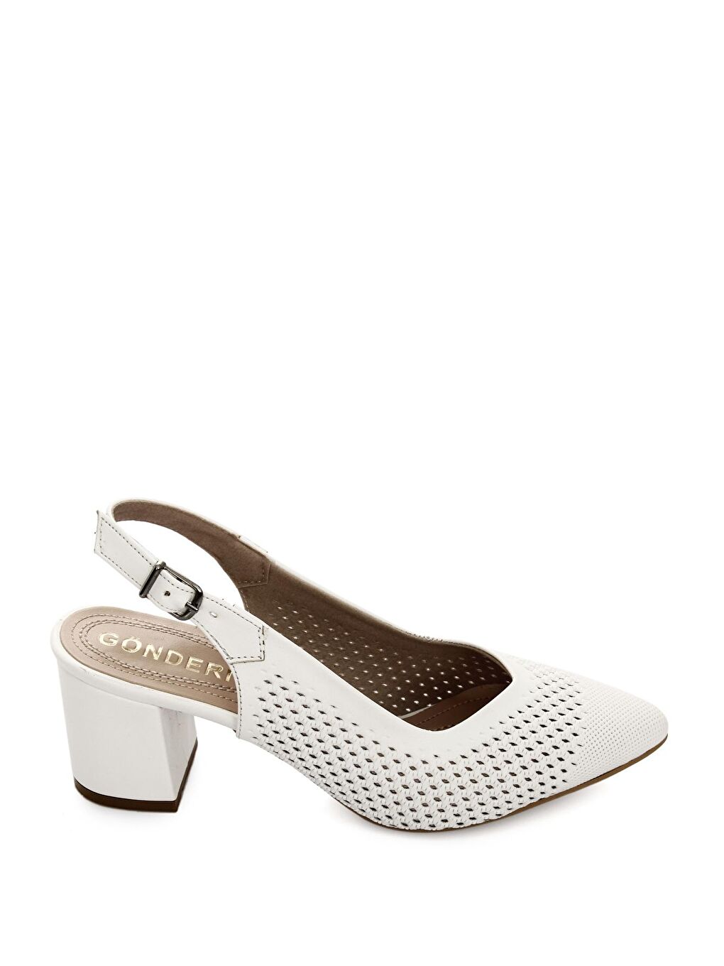 Beyaz Kadın Topuklu Ayakkabı 39120-3