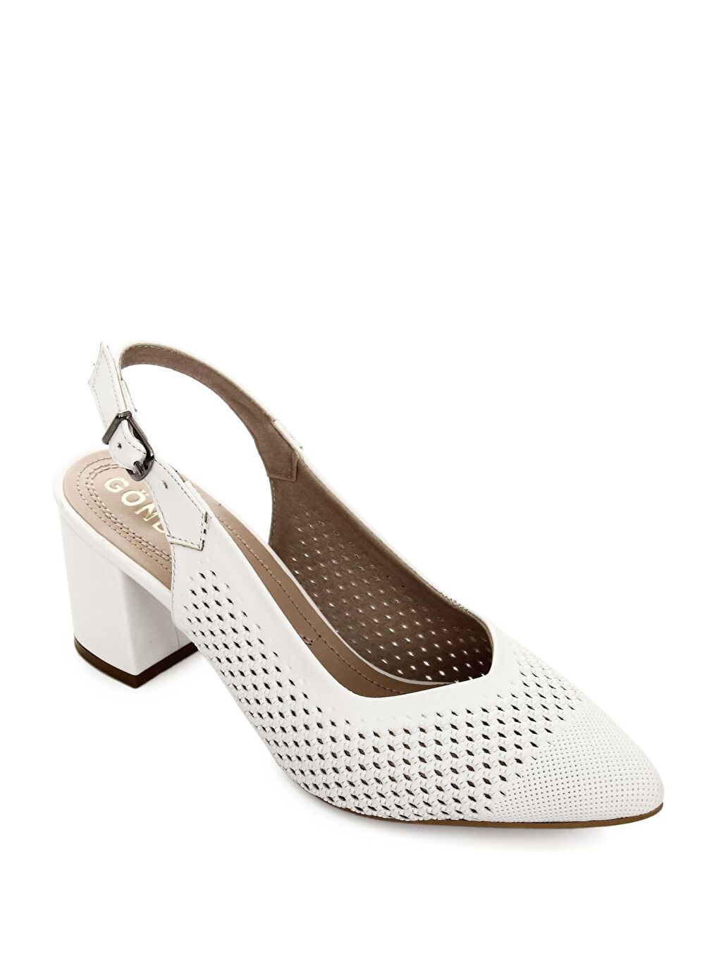 Beyaz Kadın Topuklu Ayakkabı 39120-4