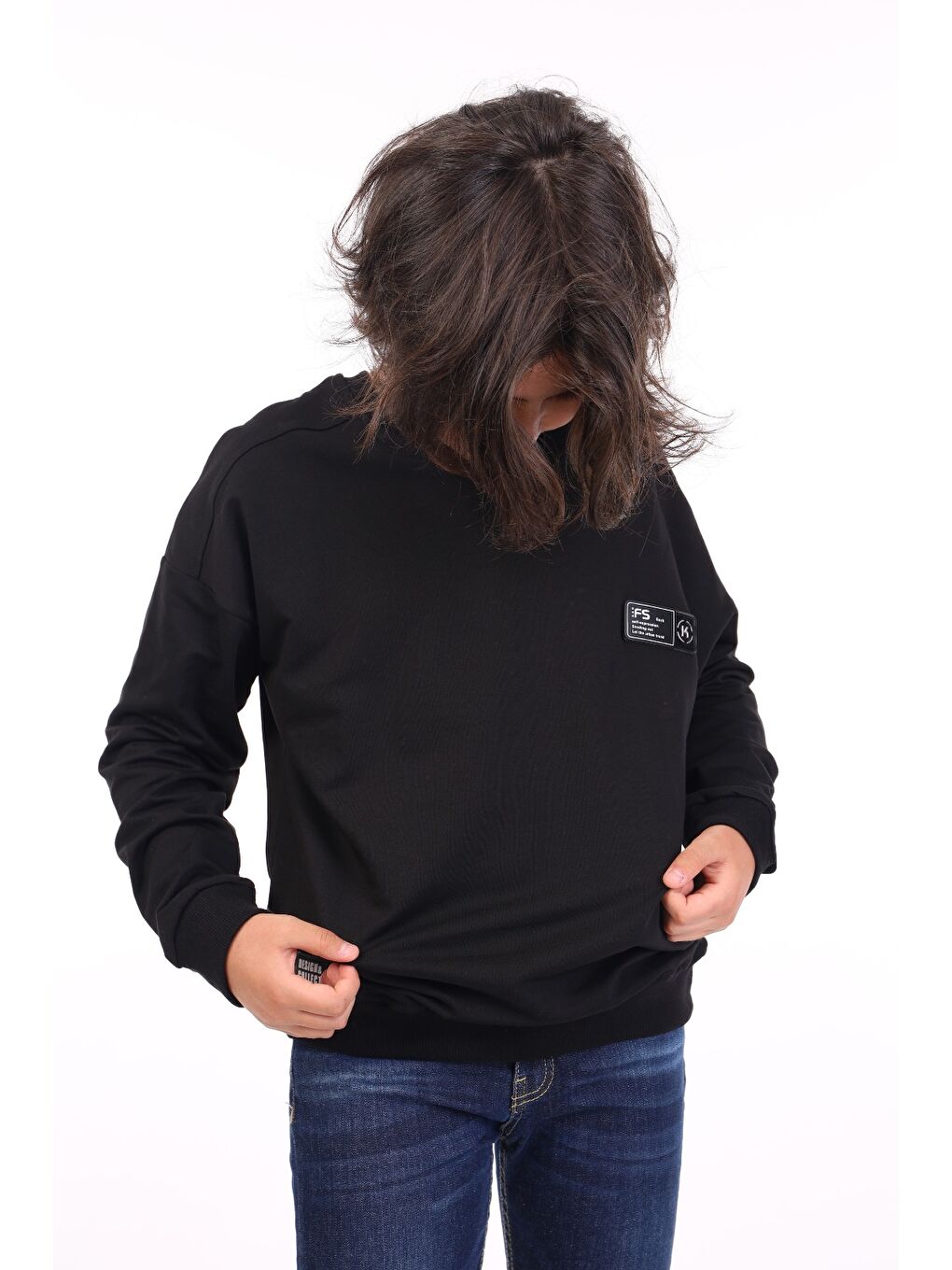 Siyah Erkek Çocuk Sweatshirt-2