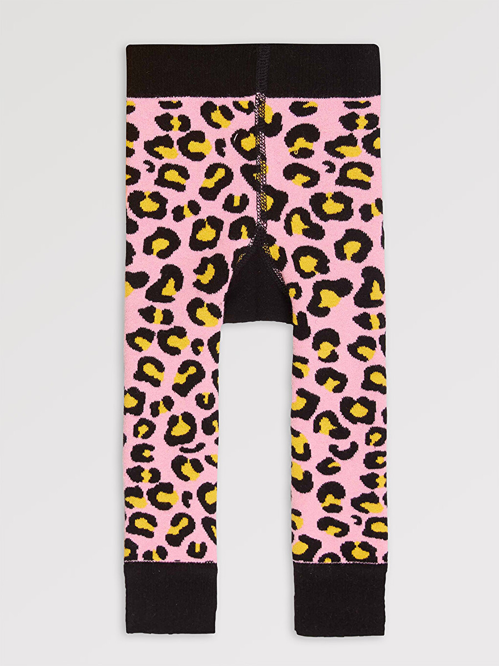 Karışık Leopar Desenli Kız Bebek Tayt Pantolon-3