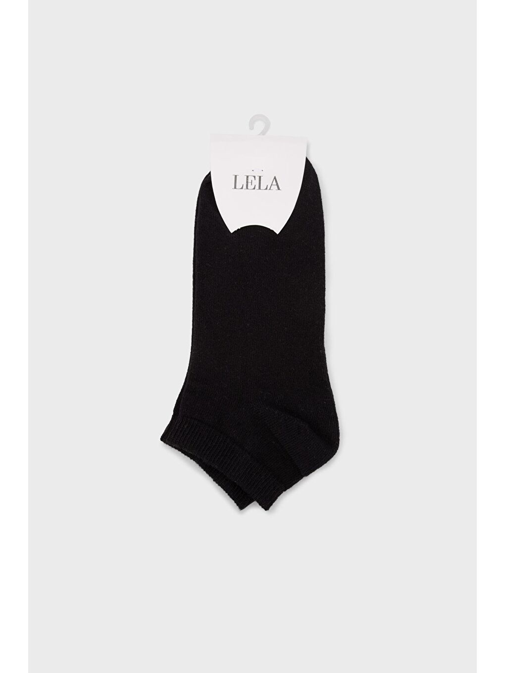 Siyah Yumuşak Pamuklu Örme Patik Çorap 0070001