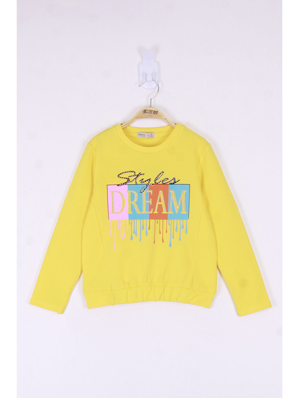 Sarı Kız Çocuk Dream Baskılı Tişört-1