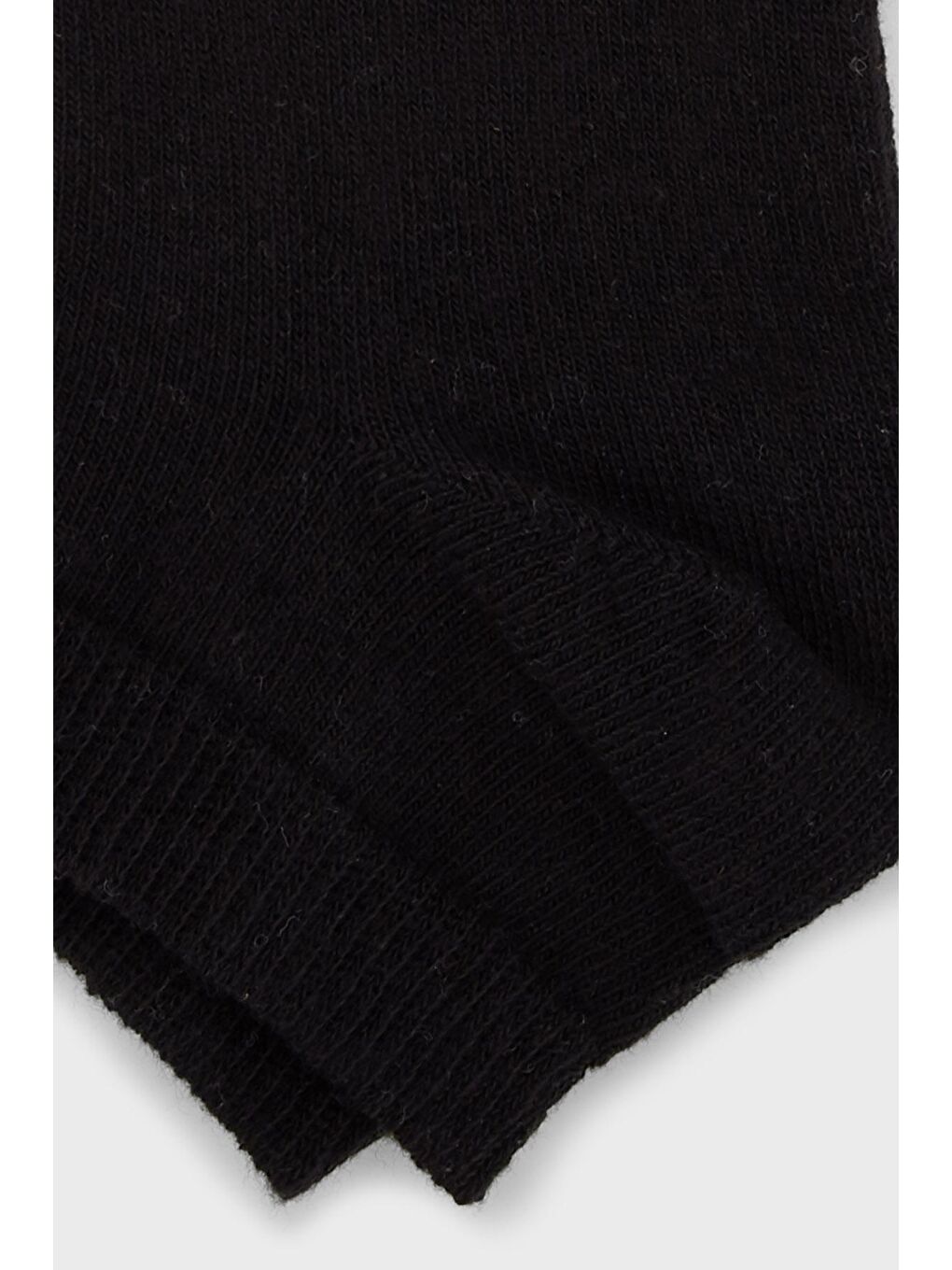 Siyah Yumuşak Pamuklu Örme Patik Çorap 0070001-1