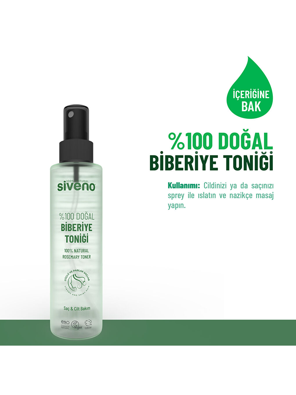%100 Doğal Biberiye Suyu Saç Dökülmesi Karşıtı ve Hızlı Saç Uzatma Etkili Saç Toniği 150 ml-3