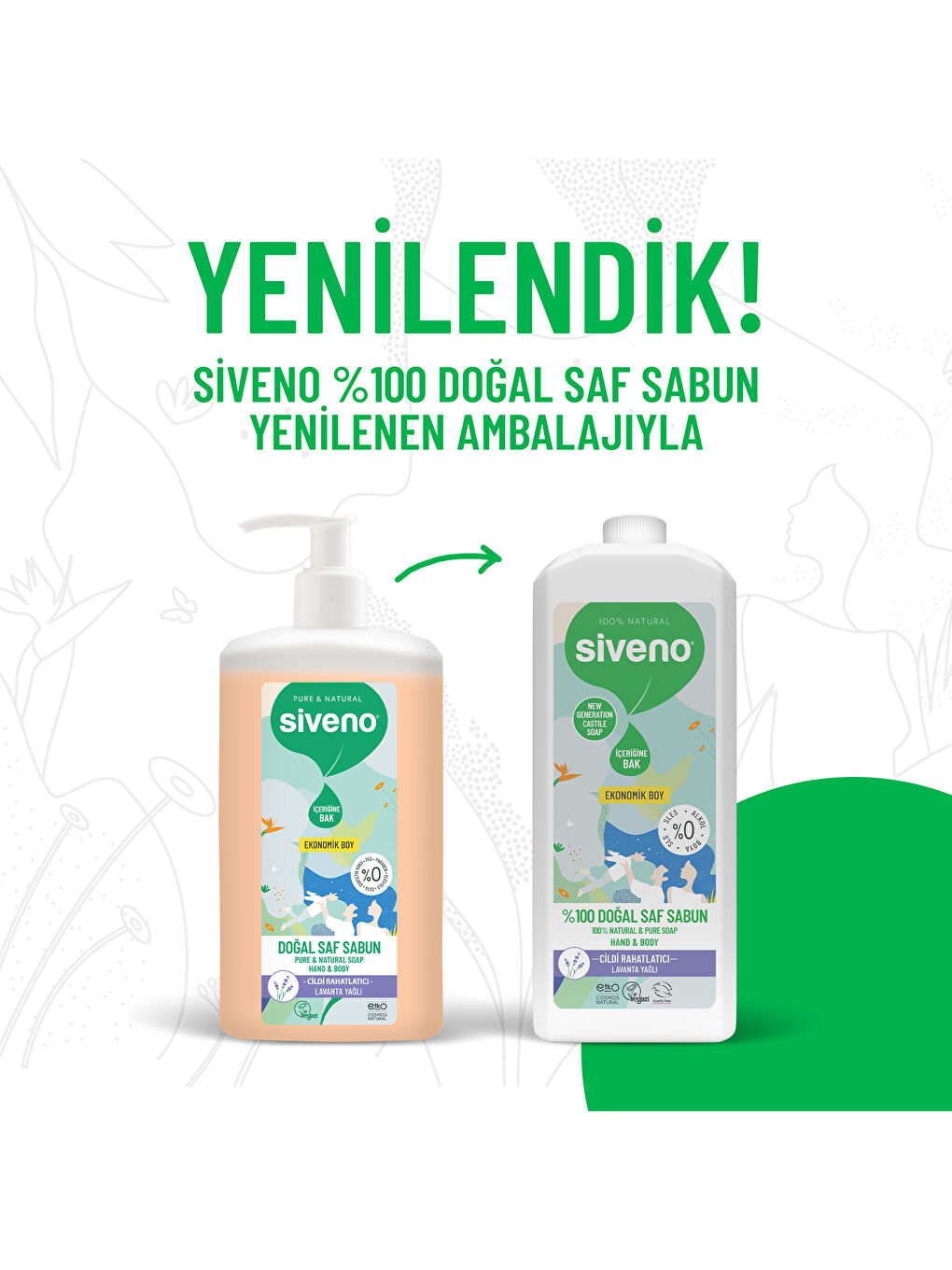 %100 Doğal Sıvı Kastil Sabun Lavanta Yağlı Cildi Rahatlatıcı Nemlendirici Bitkisel Vegan 1000 ml-1