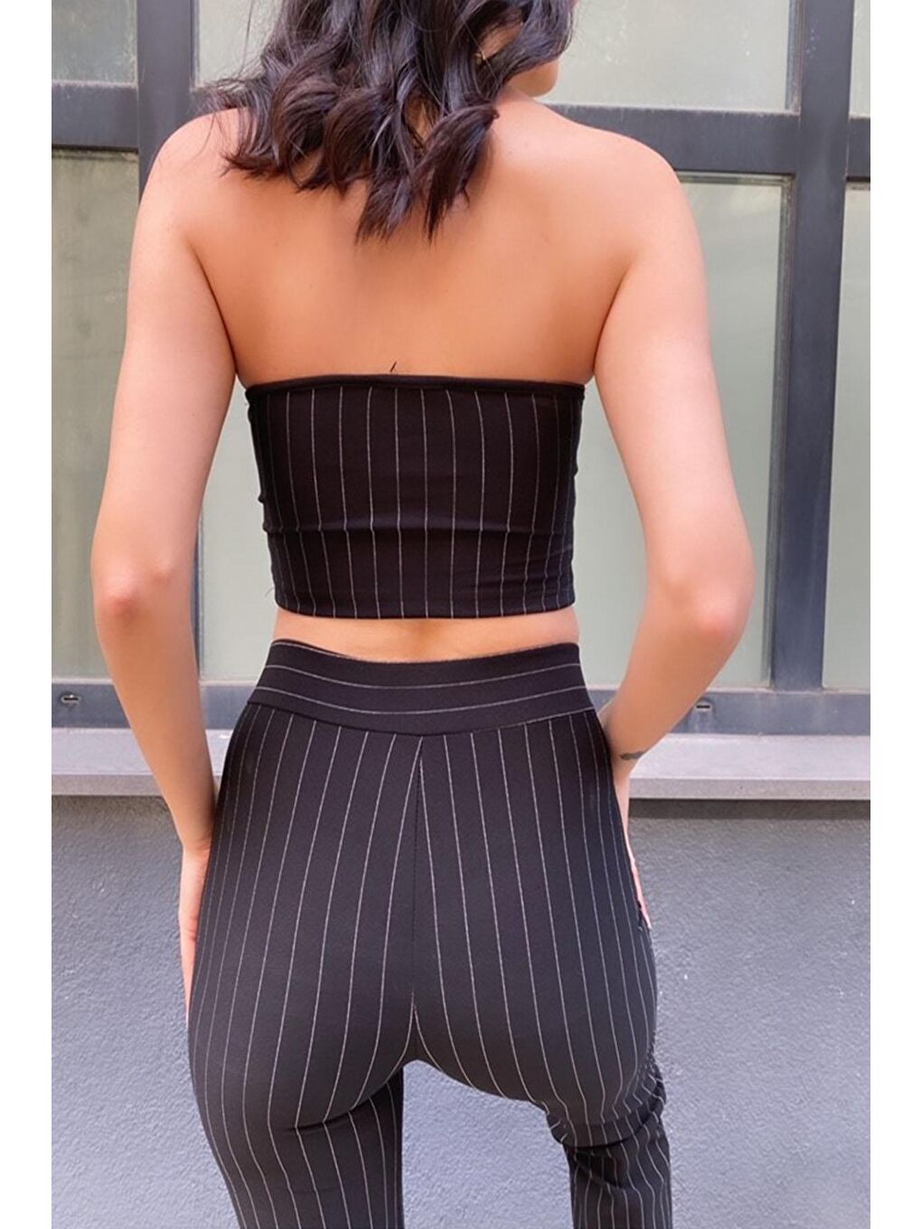Kadın Siyah Çizgili Büstiyer-3
