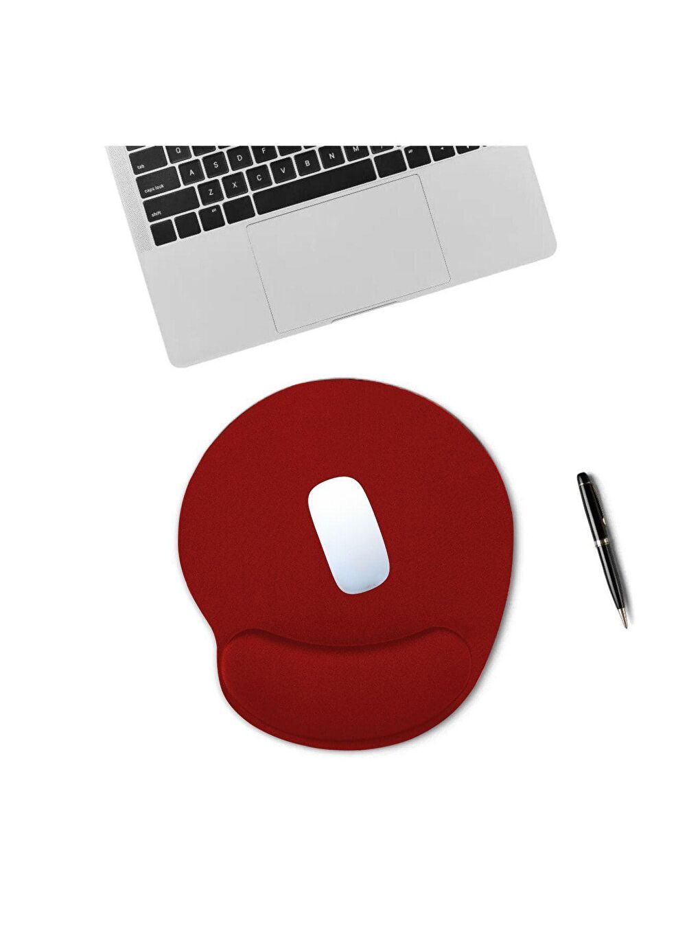 Bilek Destekli  Ergonomik Jel Mouse Pad Kırmızı