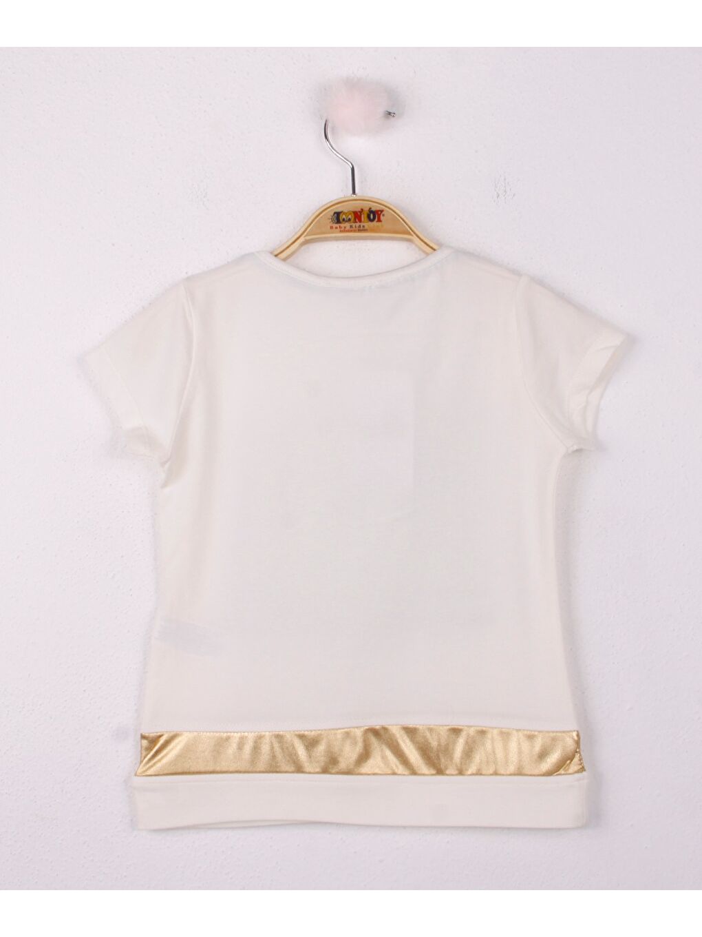 Ekru Kız Çocuk Glow Baskılı Tişört-1
