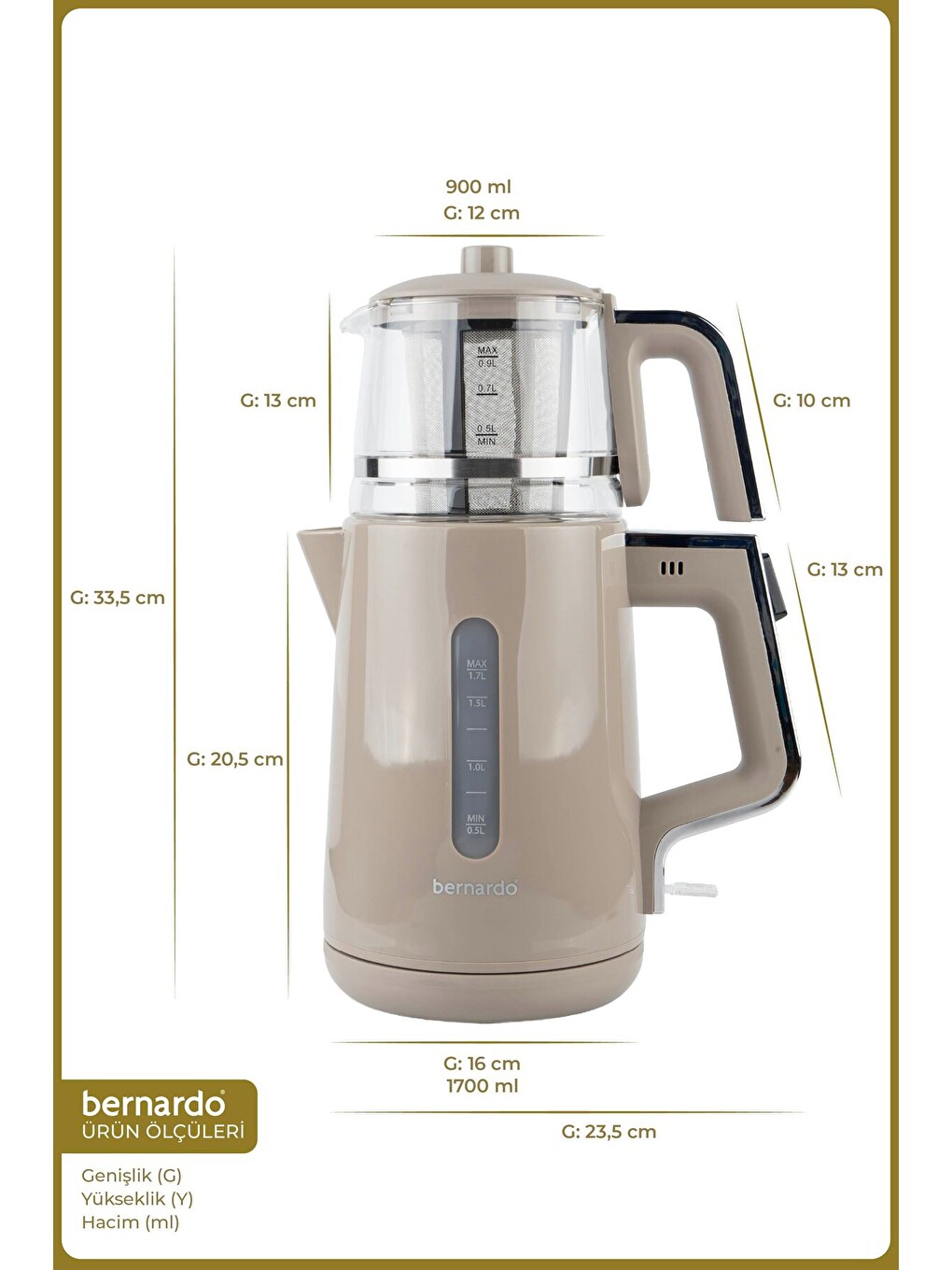 Nova Dijital Çelik Çay Makinesi Inox-1