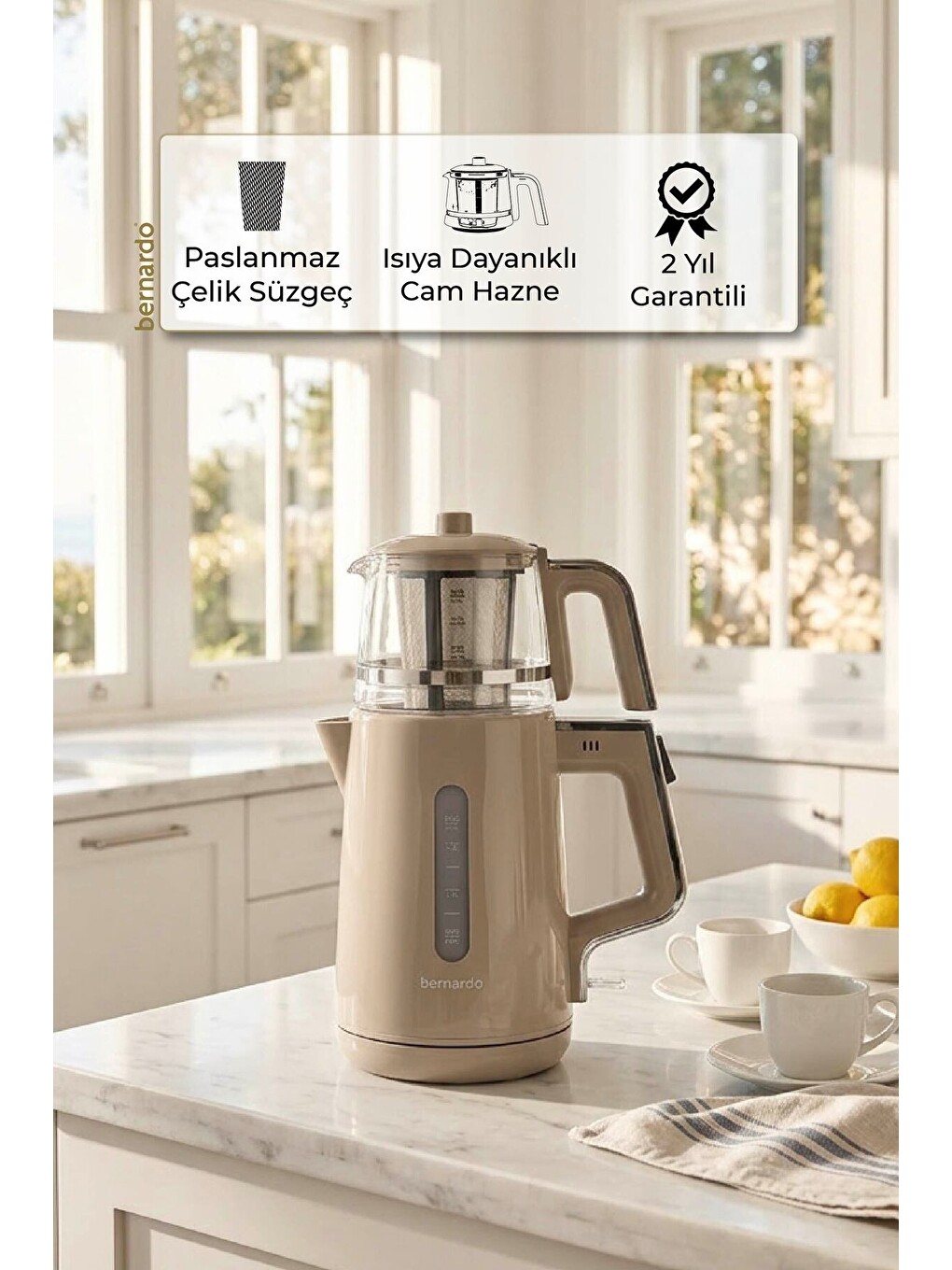Nova Dijital Çelik Çay Makinesi Inox-4