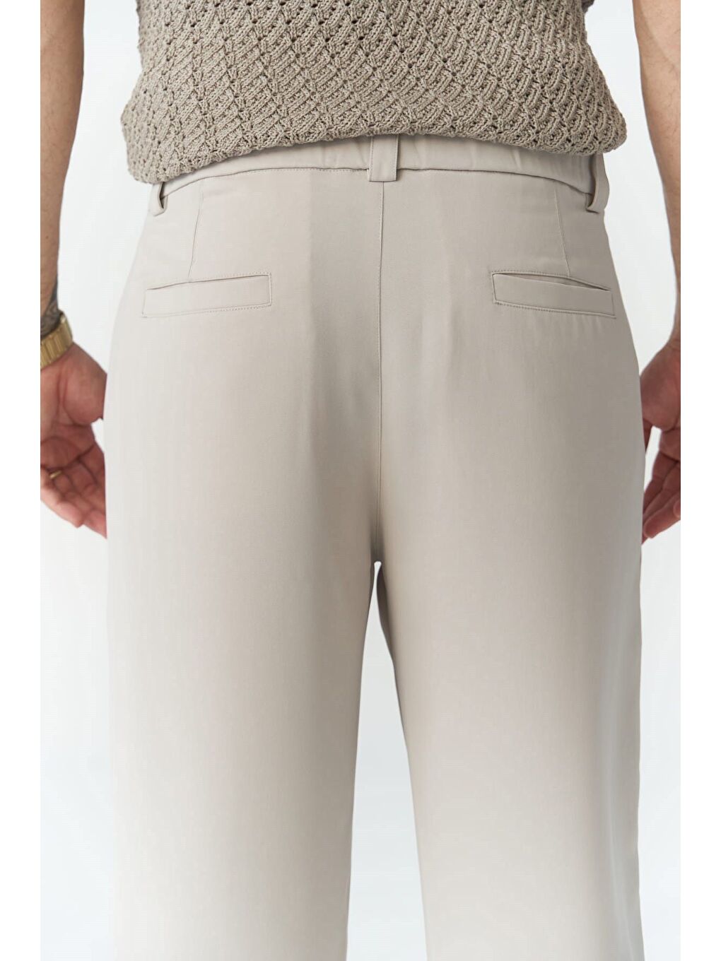 Wells Bej  Erkek Pantolon-2