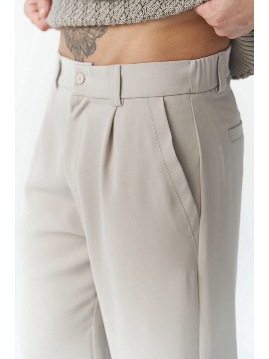 Wells Bej  Erkek Pantolon-3