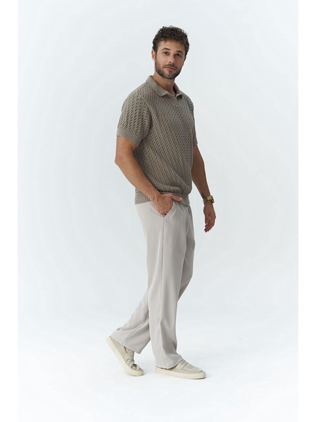 Wells Bej  Erkek Pantolon-6