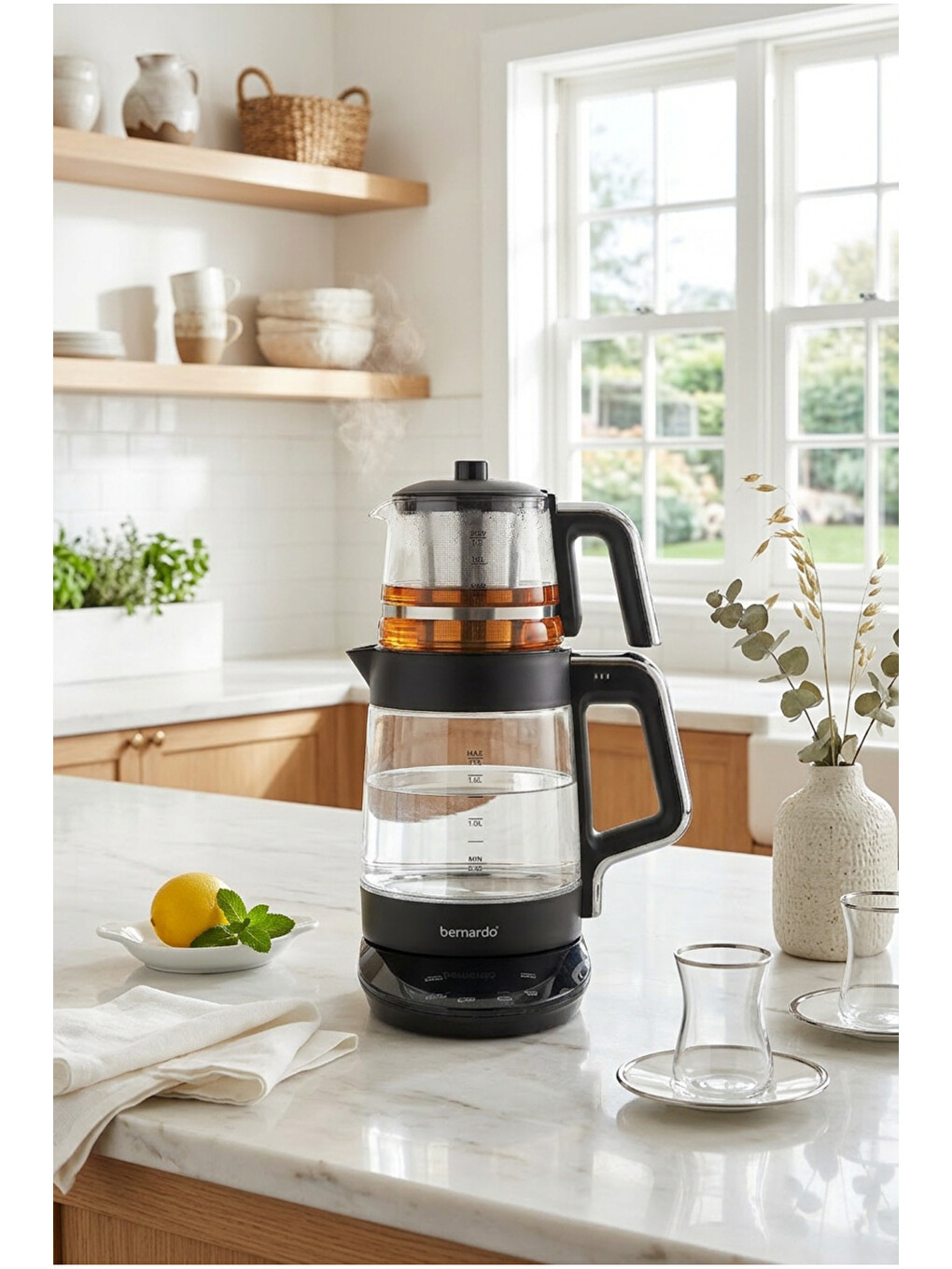 Nova Dijital Çelik Çay Makinesi Siyah-4