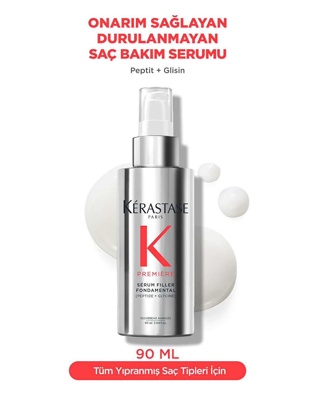Premiere Serum Filler Fondamental Elektriklenme Karşıtı Onarım Sağlayan Saç Serumu 90 ml-1