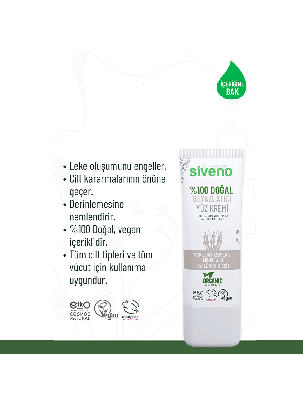 %100 Doğal Yüz Kremi Beyazlatıcı Anti-Blemis Aydınlatıcı Canlandırıcı Etkili 30 ml-4